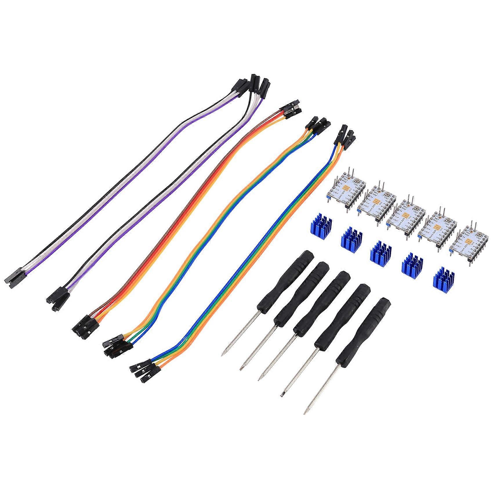 5Pcs TMC2209 V3.0 Stepper Motor Driver Stepping Rod Silent Driver 256 Microstep Current 2.8A VS TMC