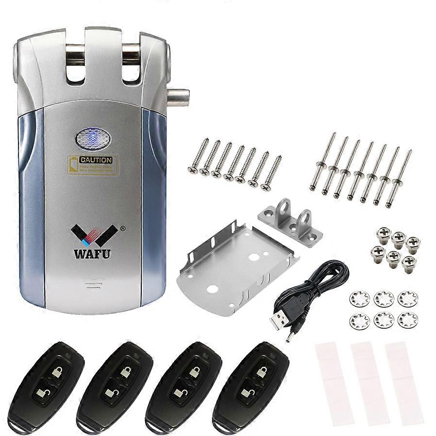 019 Electric Door Lock Wireless Control With Remote Control Open/Close Smart Lock Security Door Easy Installing Indoor Lock