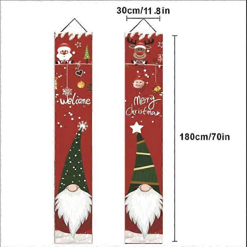 Fabric Banner Christmas Accessories Merry Christmas Decoration For Home Door Porch 2023 Xmas Gifts Happy New Year 2024 Flag