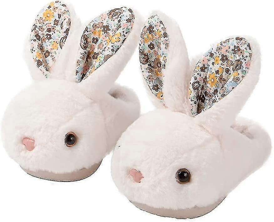 Kids Plush Slippers Girls Boys Fluffy Slippers Cute Bunny Novelty Slippers Winter Warm