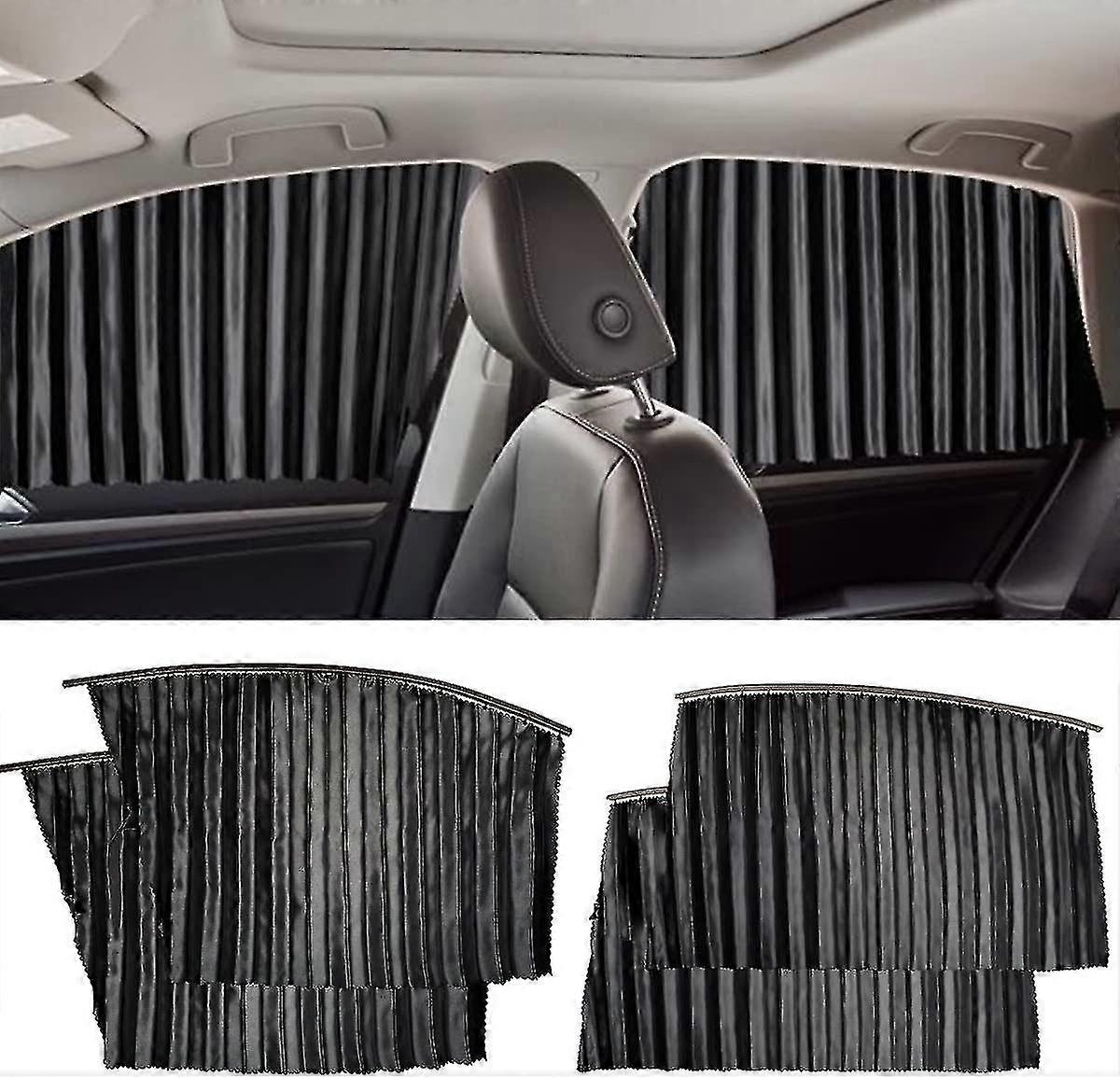 Side Window Sunshades For Car (4pcs), Magnetic Car Curtain To Block Uv Rays And For Privacy, Black