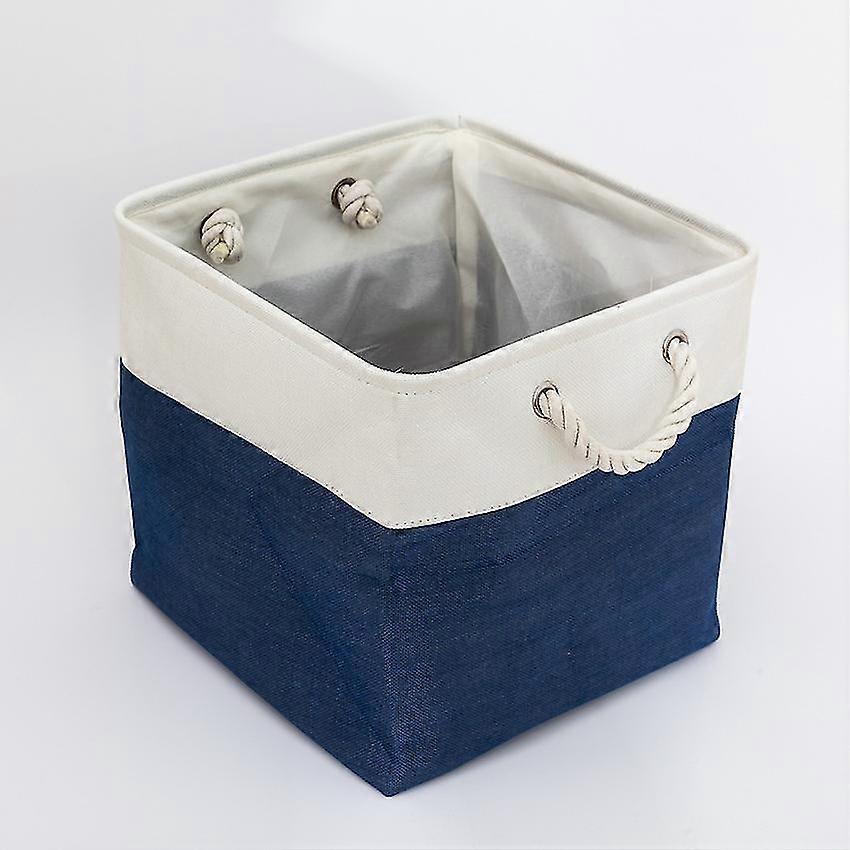 Canvas Storage Box, Large Foldable Storage Basket For Organizing Clothes Nursery (gray / White, Set Of Four)