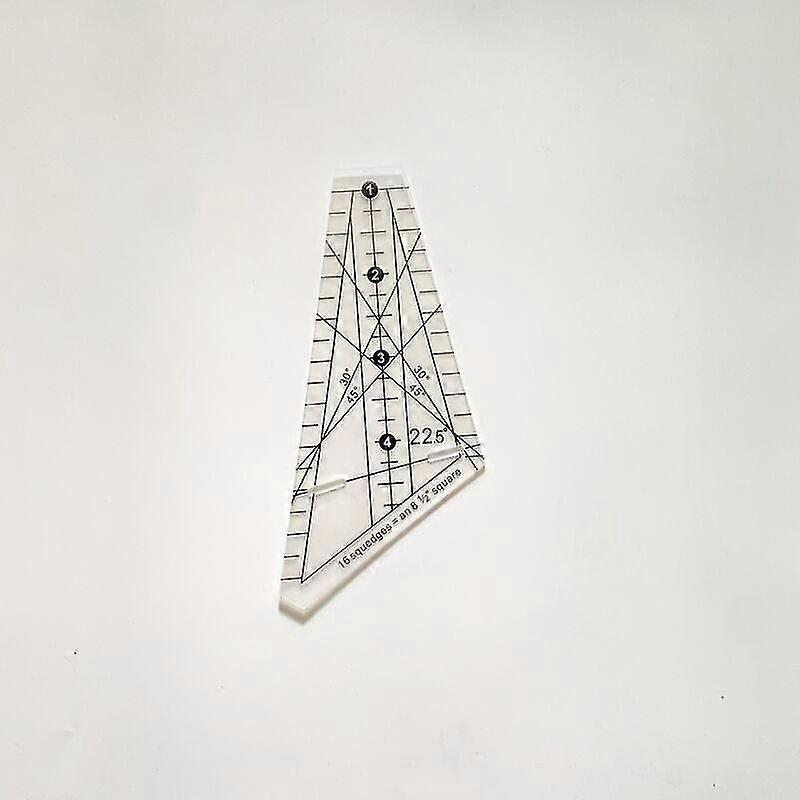Art Ruler Squedge 22.5 Template Sewing Tool  Patchwork Ruler Clear Acrylic Quilting Square