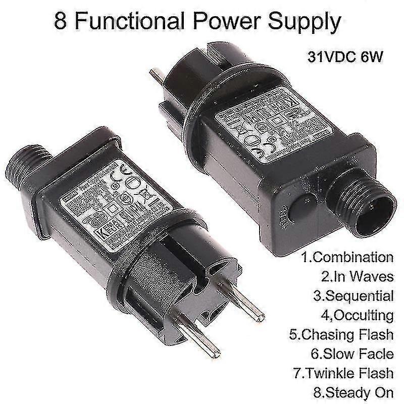 Ac 220v To 31vdc 6w 8 Functional Selv Led Lamp Driver Eu Plug Switch Adapter