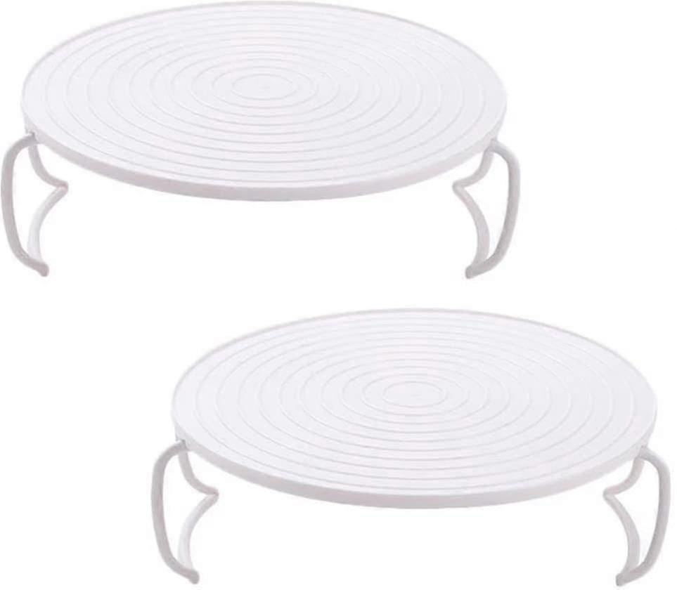 2pcs Microwave Plate Stacker Grill Rack Microwave Tray Plastic Baking Oven Tray
