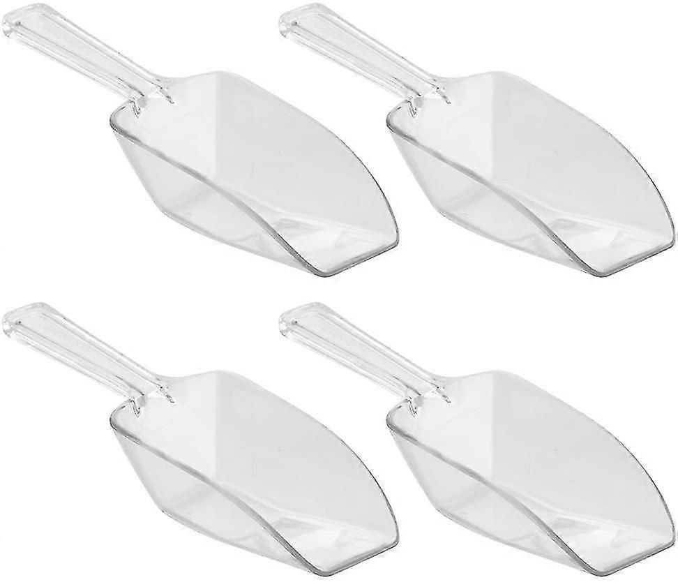 Large Plastic Measuring Scoops For Baking,kitchen,1/3 Cup,4pcs,clear