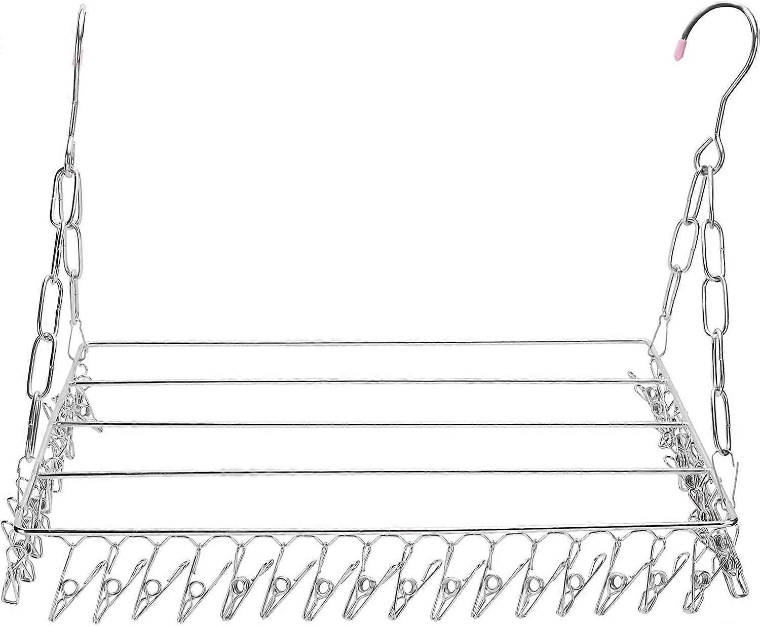 Sock Drying Rack,with 36 Windproof Clips