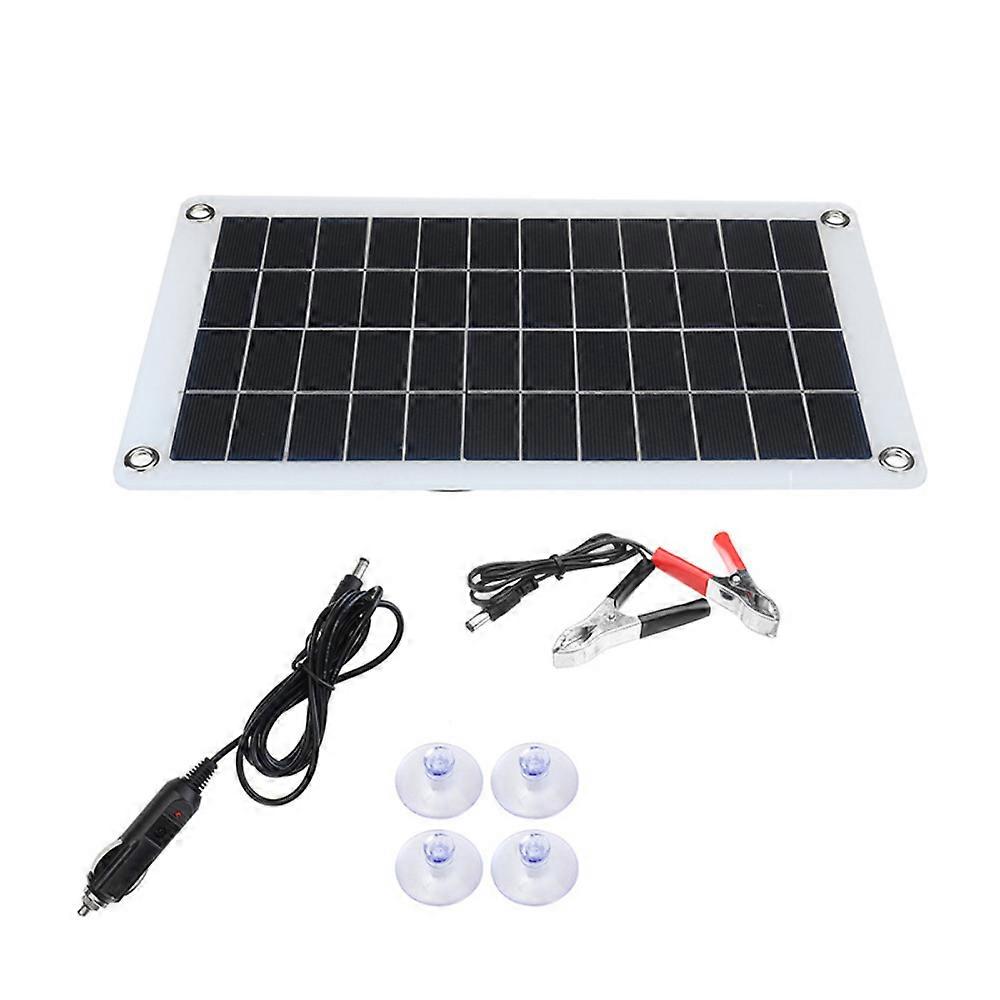 50w solpanel set kit batteriklämma laddare