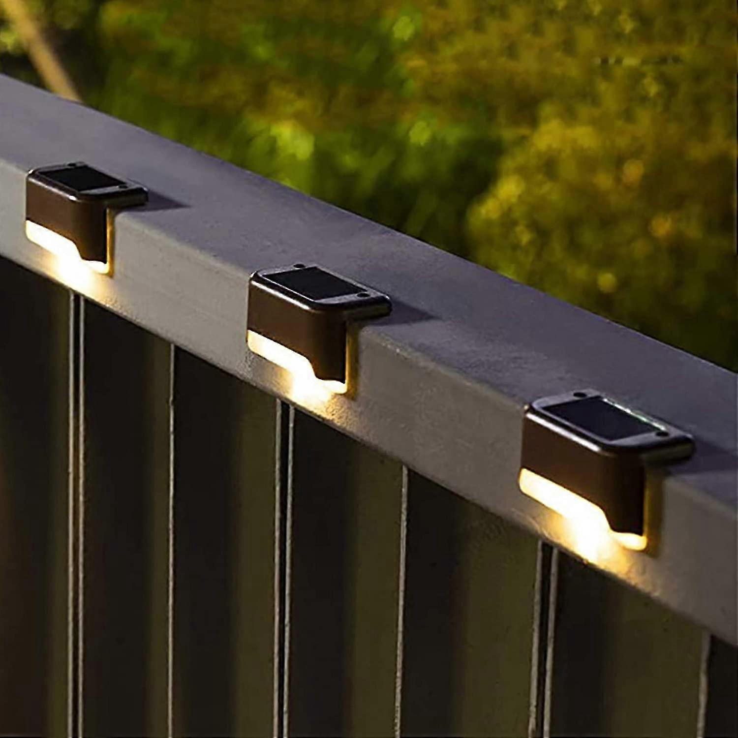 Solcellslampor för utomhusbruk, 16-pack, solcellstrappbelysning, vattentäta LED-solcellslampor för utomhustrappor