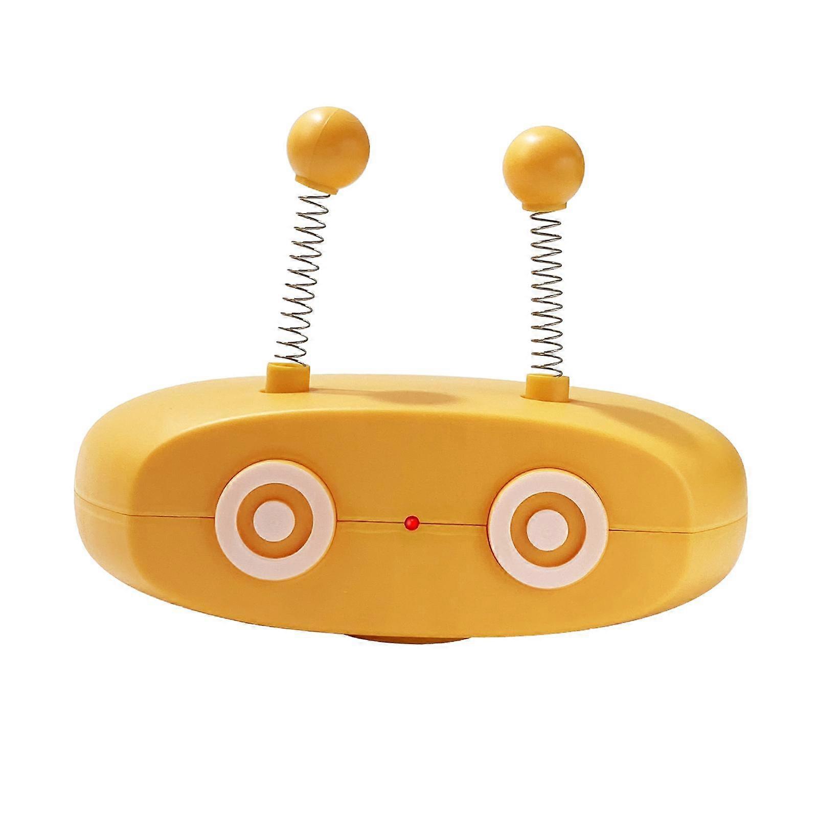 Automatic Cat Toys Interactive Smart Electronic Feather Teaser Toys Yellow