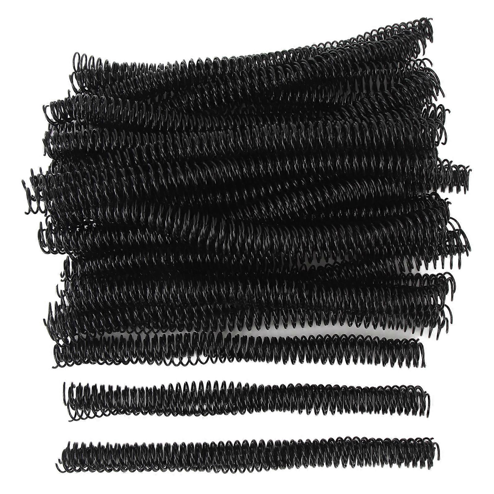100PCS Spiral Binding Coils 16mm Diameter 48 Teeth 4:1 Binder Combs Spines for A4 Paper Black