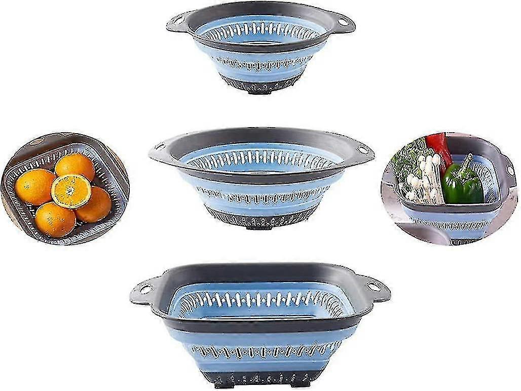 Collapsible Colander - Silicone Colander - Heat Resistant Collapsible Kitchen Drainer For Pasta And Vegetables - Dishwasher Safe
