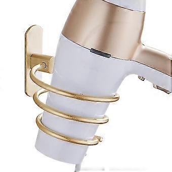 Hårtørrer Holder Space Aluminium Hårtørrer Rack Badeværelse Rack-Guld
