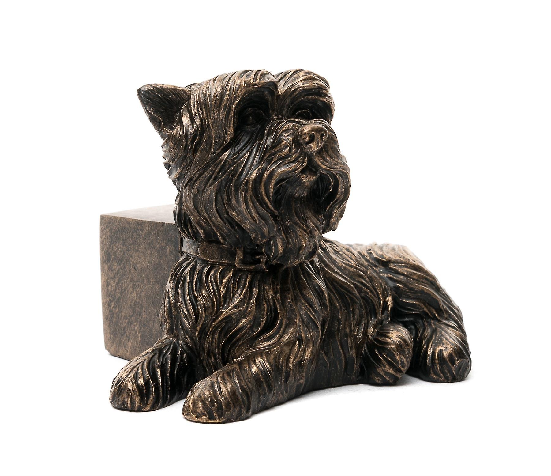 Potty Feet Piedini Per Vasi A Tema Yorkshire Terrier - Set Da 3 In Bronzo - Antigelo E Regolabili