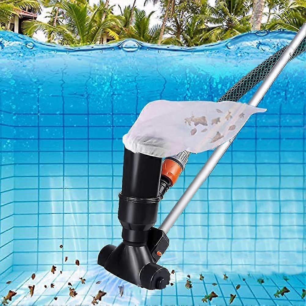 Sunrain Portable Pool Vacuum Cleaner For Above Ground Pools, Spa, Fountain, Hot Tub, Jacuzzi, Black Underwater Vacuum Cleaner With Leaf Suction Head A