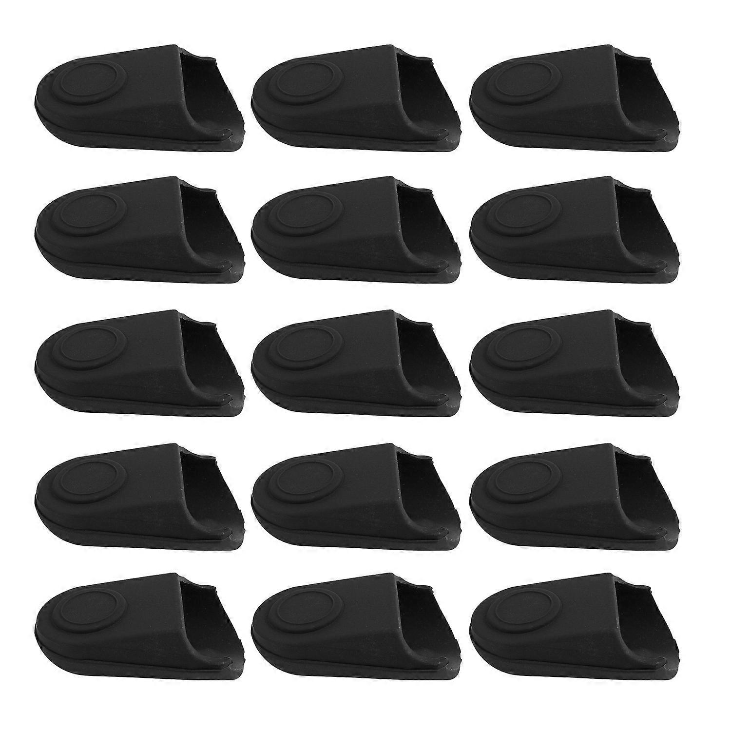 15Pcs Rubber Mouthpiece Cap Clip Ligature Protect Delicate Tip for Flute Clarinet Saxophone Sax Par