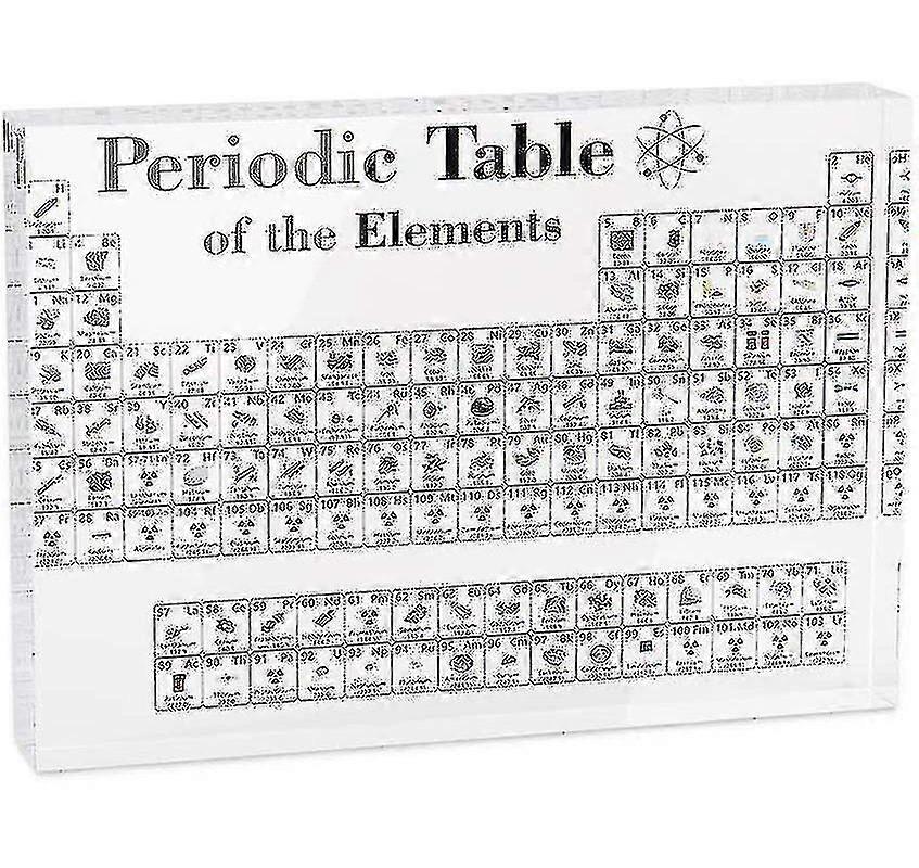 Periodic Table Made Of Acrylic With Real Elements For Teachers