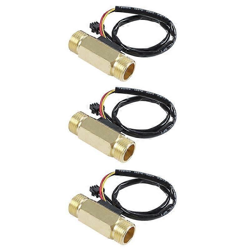 3X 1/2PT Water Flow Sensor Switch Control Meter Flowmeter 1.5-30L/Min