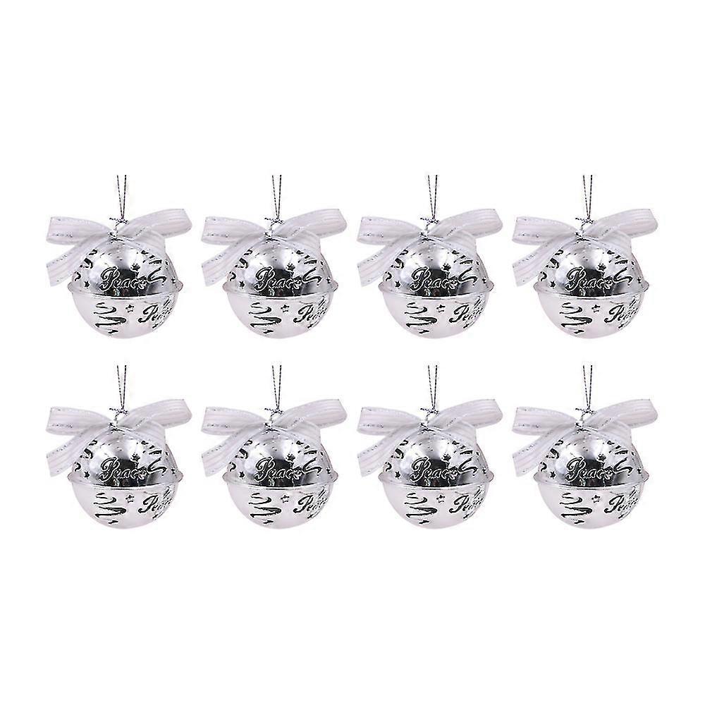 8 Pcs Decorative Round Bells - Metal Jingle Bells For Party, Home