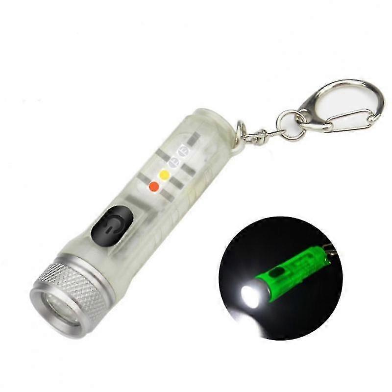 Flashlight Usb Charging Key Chain Flashlight Mini Small Portable Flashlight 10 Light