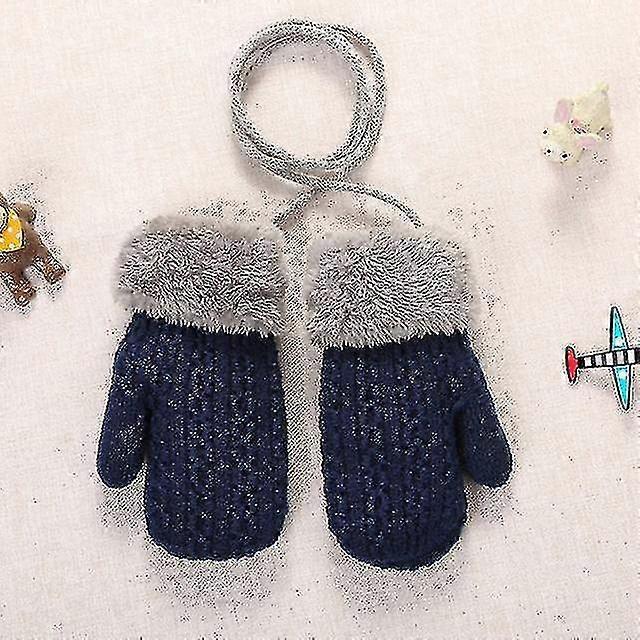 Double-layer Knitted Gloves For Children Aged 1-4