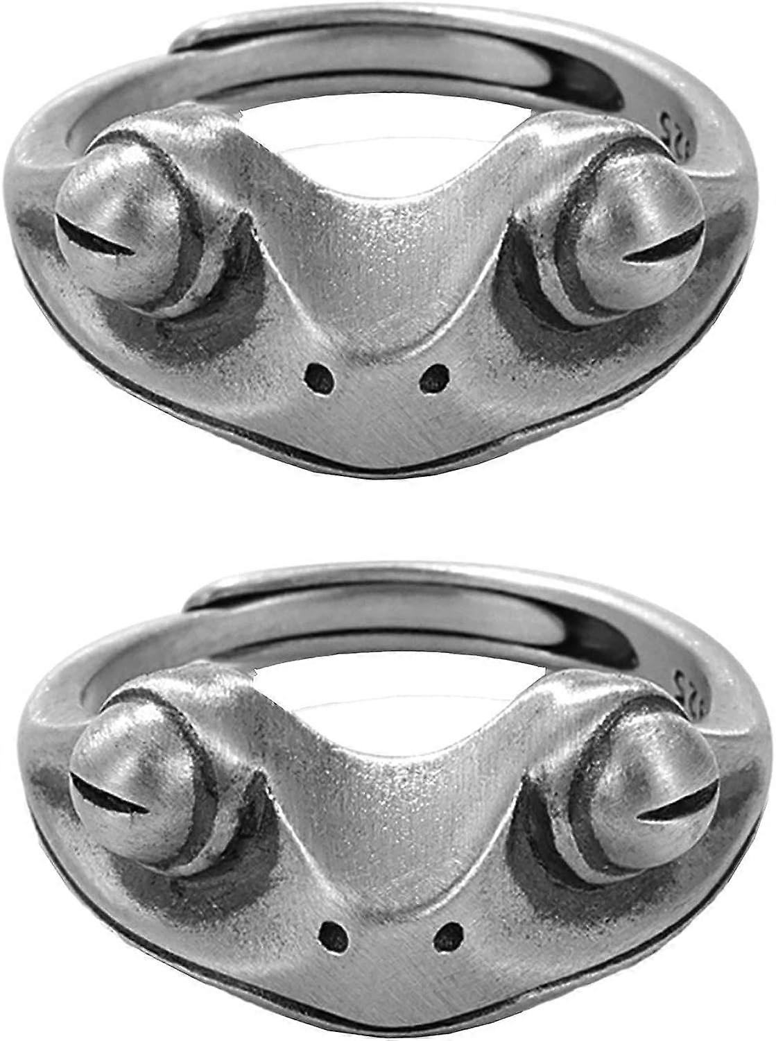 Frog Rings,Personalized Open Adjustable couples rings,Cute Animal wedding bands