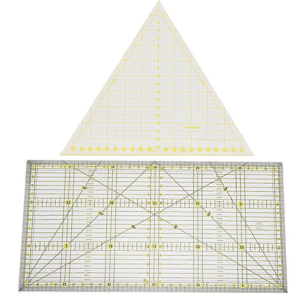 2pcs Clothes Sewing Ruler Stitching Measuring Drawing Ruler Sewing Tool Accessory