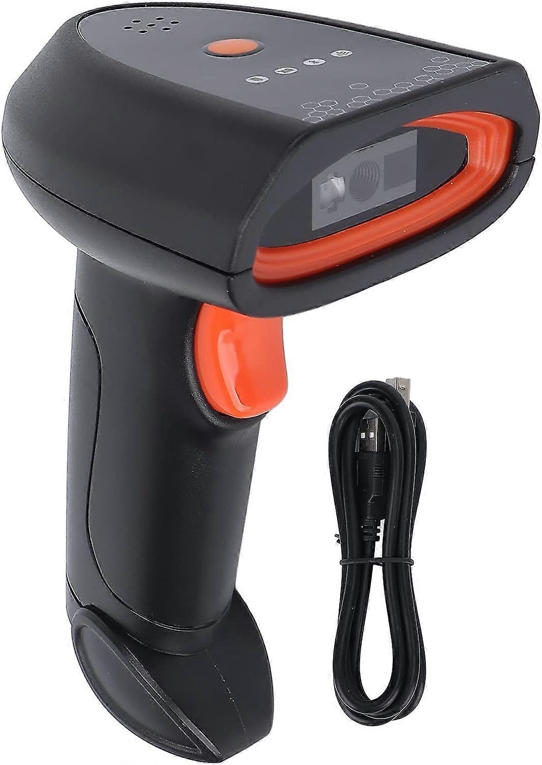 Handheld-Barcode-Scanner Kabelloser 2D-Barcode-KI-Scanner Intelligenter Sprach-Broadcast-Scanner mit Empfänger für das Supermarktlager