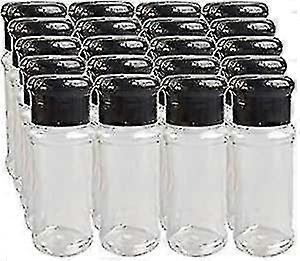 20 Pack Plastic Spice Containers, Clear Spice Jars with Shaker Lids and Labels, Empty Plastic Spice