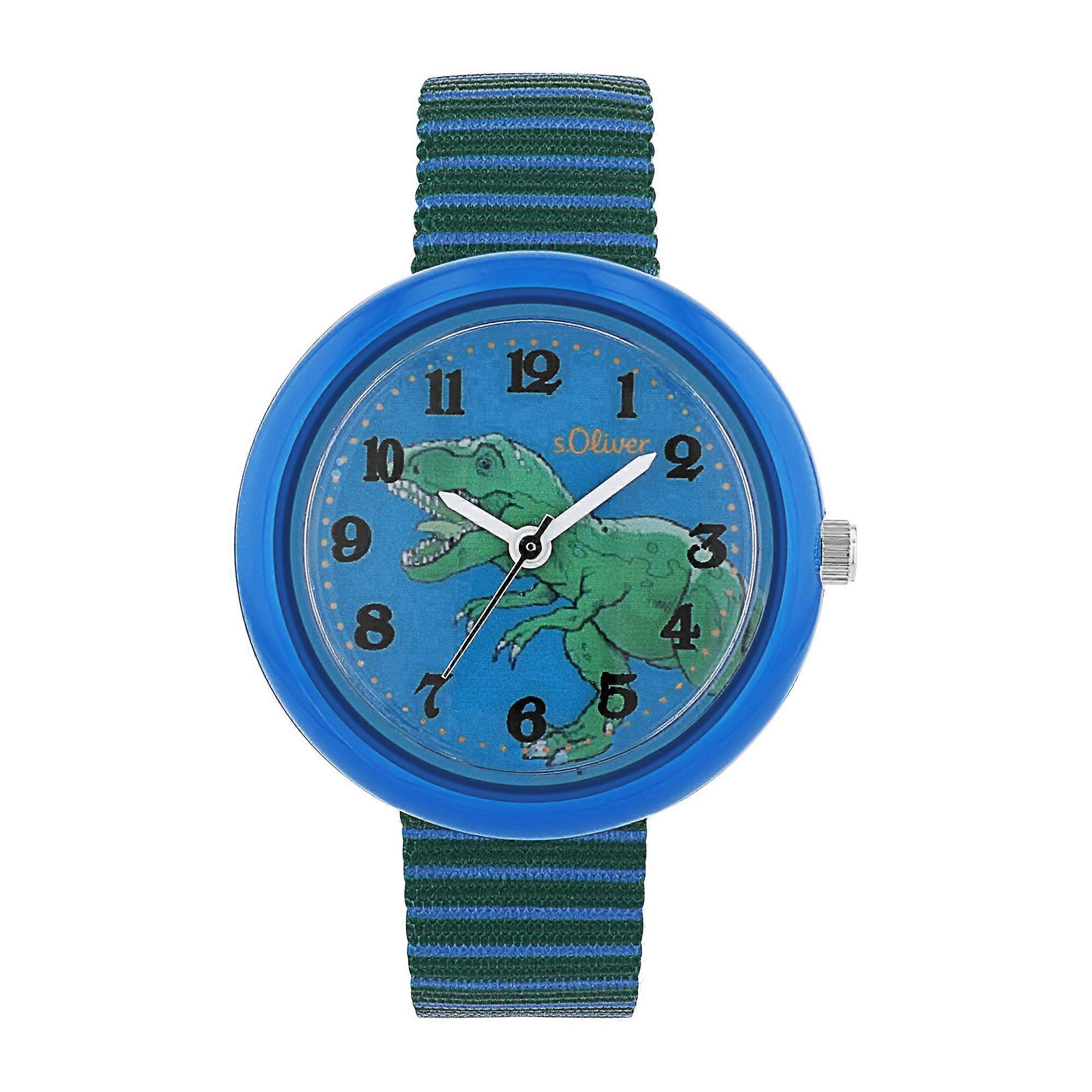 s.Oliver Kids - Boys Quartz Watch Nylon Dinosaur 2038609