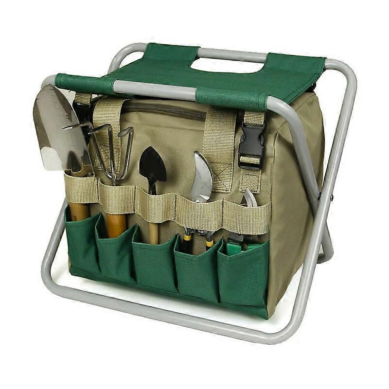 Disassembly Garden Tools Folding Stool Storage Bag Garden Tools - Gray
