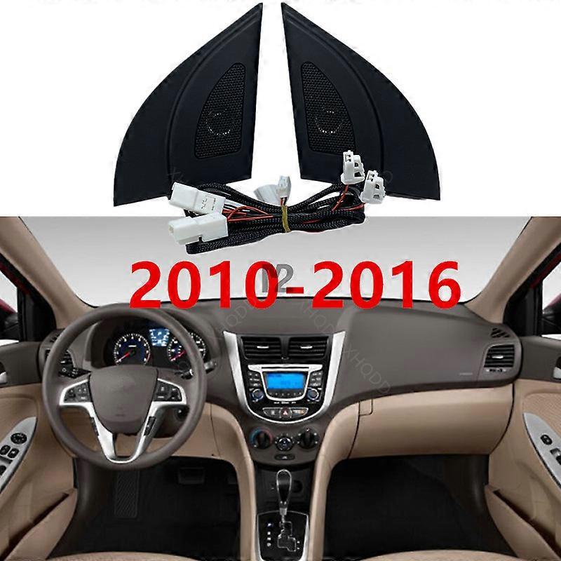 For Hyundai Solaris Accent Verna 2011 2016 Car tweeter Audio Auto Black triangle head speakers tweeter trumpet with wire| |