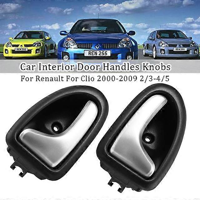 Car Inside Inner Door knob Interior Door Handle Left Right Fit For Renault For Clio 2000 2009 2/3 4/5 Doors Silver Matte Handles| |