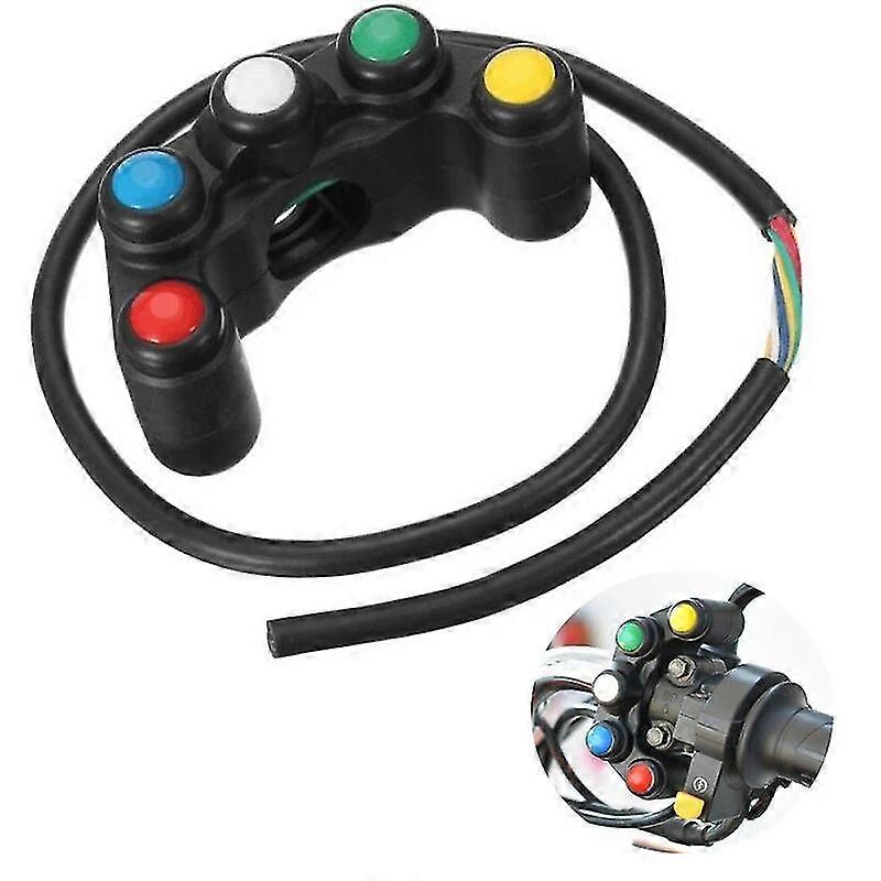 Universelle 5-Tasten-Array-Motorradschalter Rennräder 22-mm-Lenkerschalter Motorradschalter Zubehör