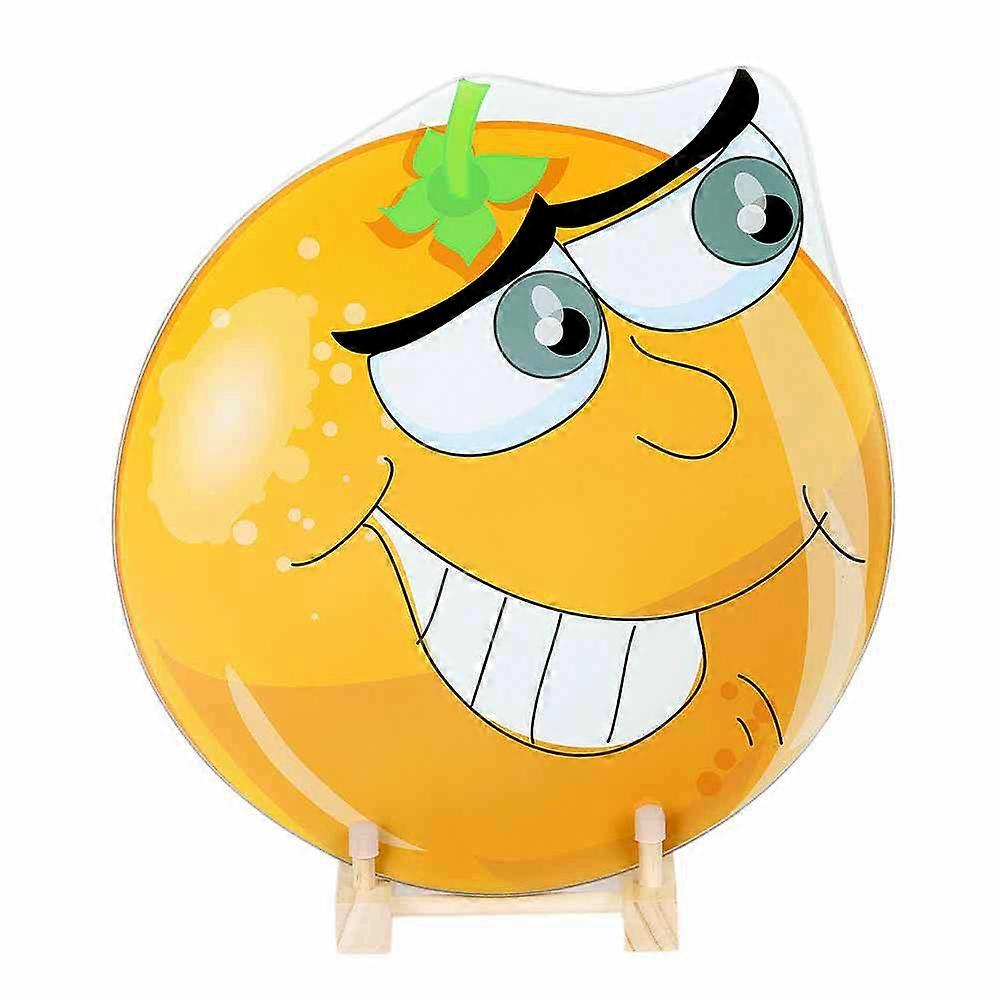 Tempered Glass Cutting Board Chopping Block Orange Smooth Surface