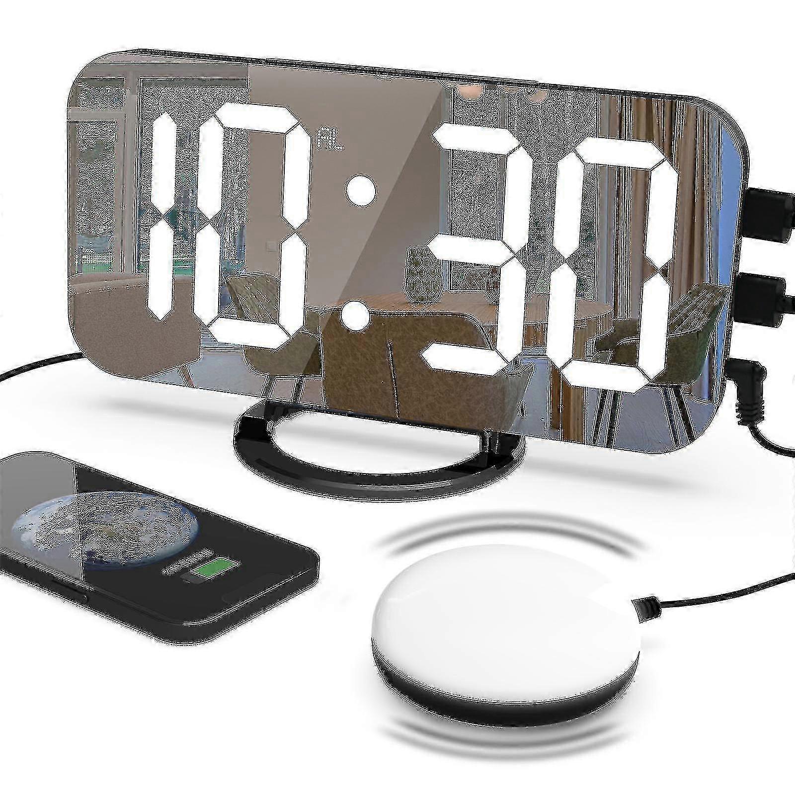 suitable for Loud Alarm Clock With Bed Shaker For Heavy Sleeper, Dual Vibrating Alarm Clock With Usb Charger For Deaf Hard Of Hearing - Mishan