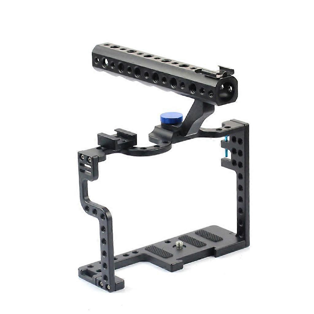 Aluminum Camera Cage with Top Handle Grip Protective Frame for Case Mirrorless Camera System Mounting Bracket for GH5