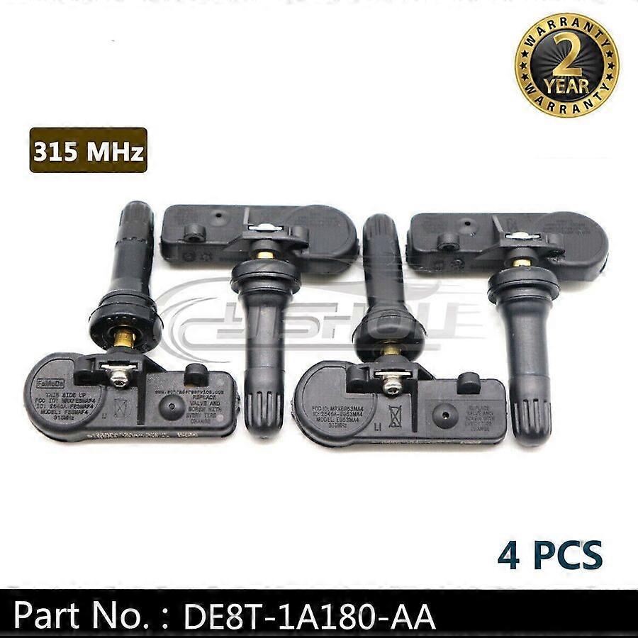 4X DE8T-1A180-AA Genuine for Ford Motorcraft Tire Pressure Sensors TPMS 315 MHz