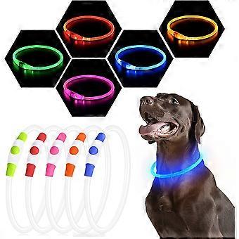 USB Rechargeable LED Necklace Lighted up Safety Bracelet Glowing Necklace Glow in The Dark Super Bright