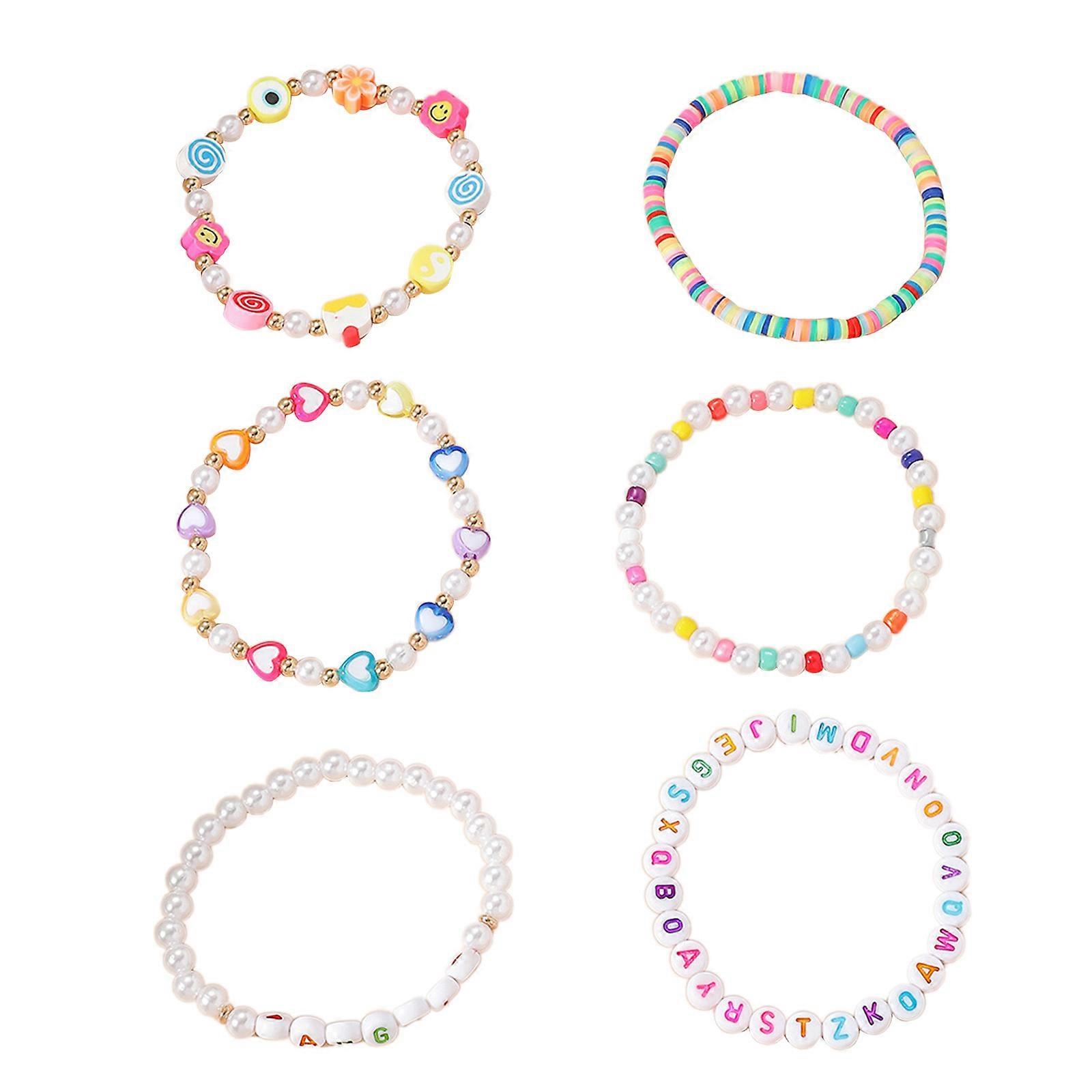 Bracelets Set Colorful Beaded  Wristband Stackable Layering Jewelry