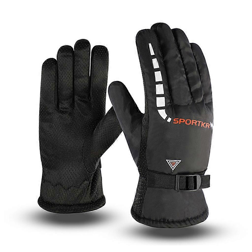 Full Finger Varma Skidhandskar för kallt väder, Vattentäta Snöhandskar för Män
