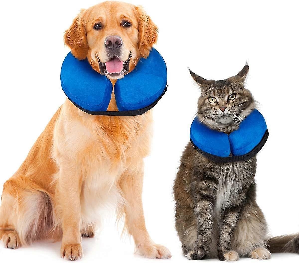 Inflatable - Recovery - Cone Collar for Dogs Cats After Surgery Soft Protective Recovery Collar Cone Prevent Pets from Touching Stitches Wounds and Ra