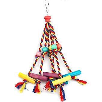 Parrot Chew Toy Colorful Bird Plaything Unique Parrot Hanging Toy for Finches Budgie Macaws