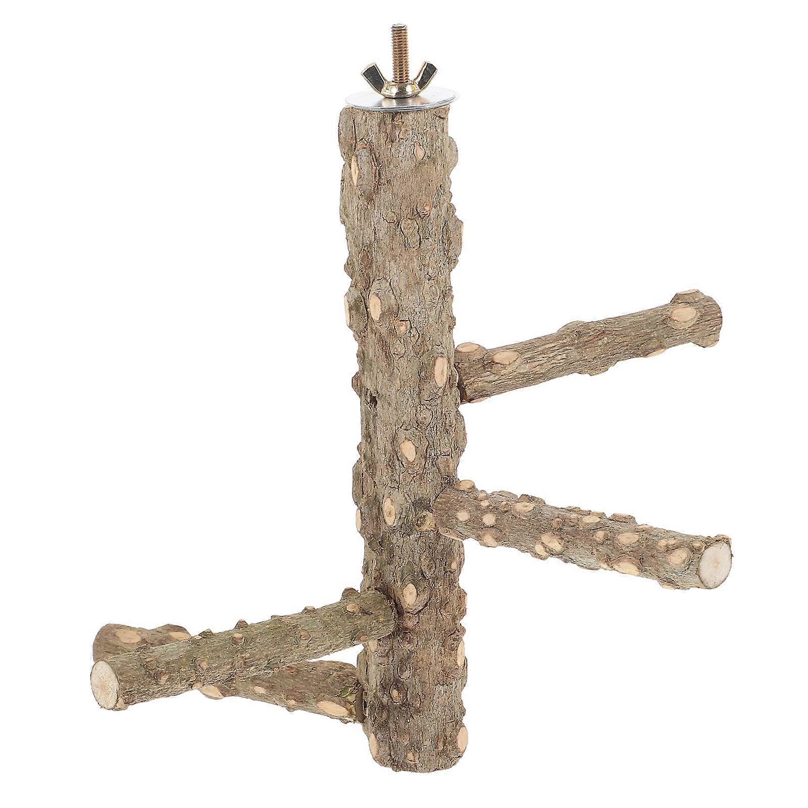 Cage Mounting Bird Perch Stand Natural Wooden Bird Stand Rod Parrot Stand Branch