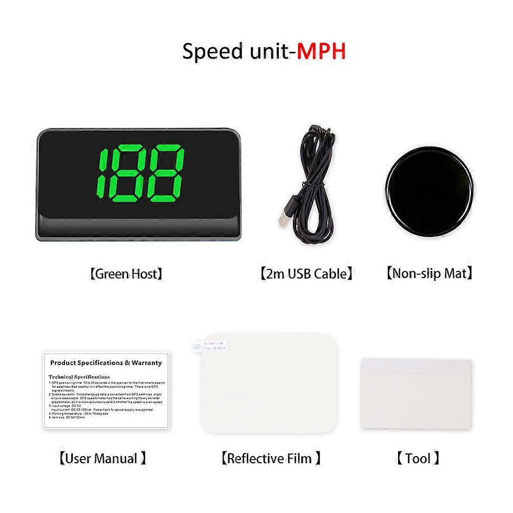 Newest Windshield Speed Projector GPS HUD Speedometer 2-Color Plug and Play Big Font Car Electronics Accessories for All Cars