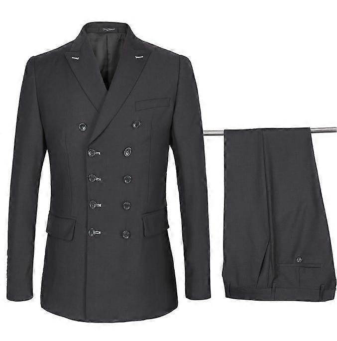 Double Breasted Slim Fit Business Men's Suit Formal Wedding Prom Tuxedos