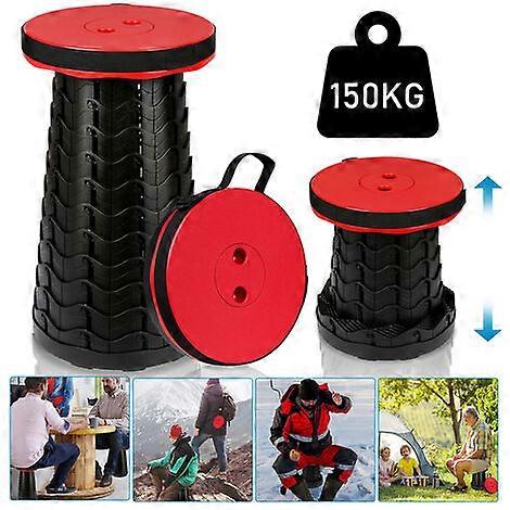 Portable Folding Chair - Compact and Lightweight (Red)