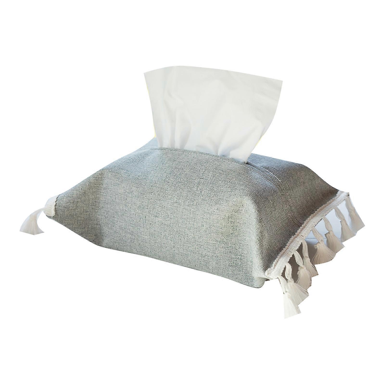 Tissue Storage Bag Creative Tassel Large Capacity Paper Towel Case Container Organizer for Living Room