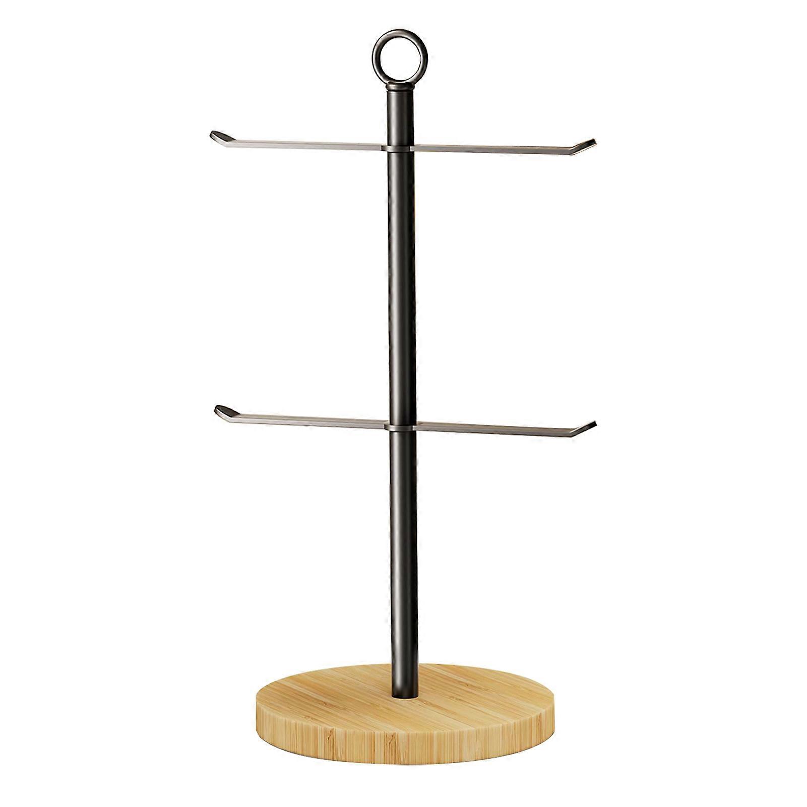 Tumbler Lid Organizer Cup Lid Holder with Bamboo Base Stable Non-Slip Design Universal Easy Access Cup Lid Storage Rack Organizer Jikaix