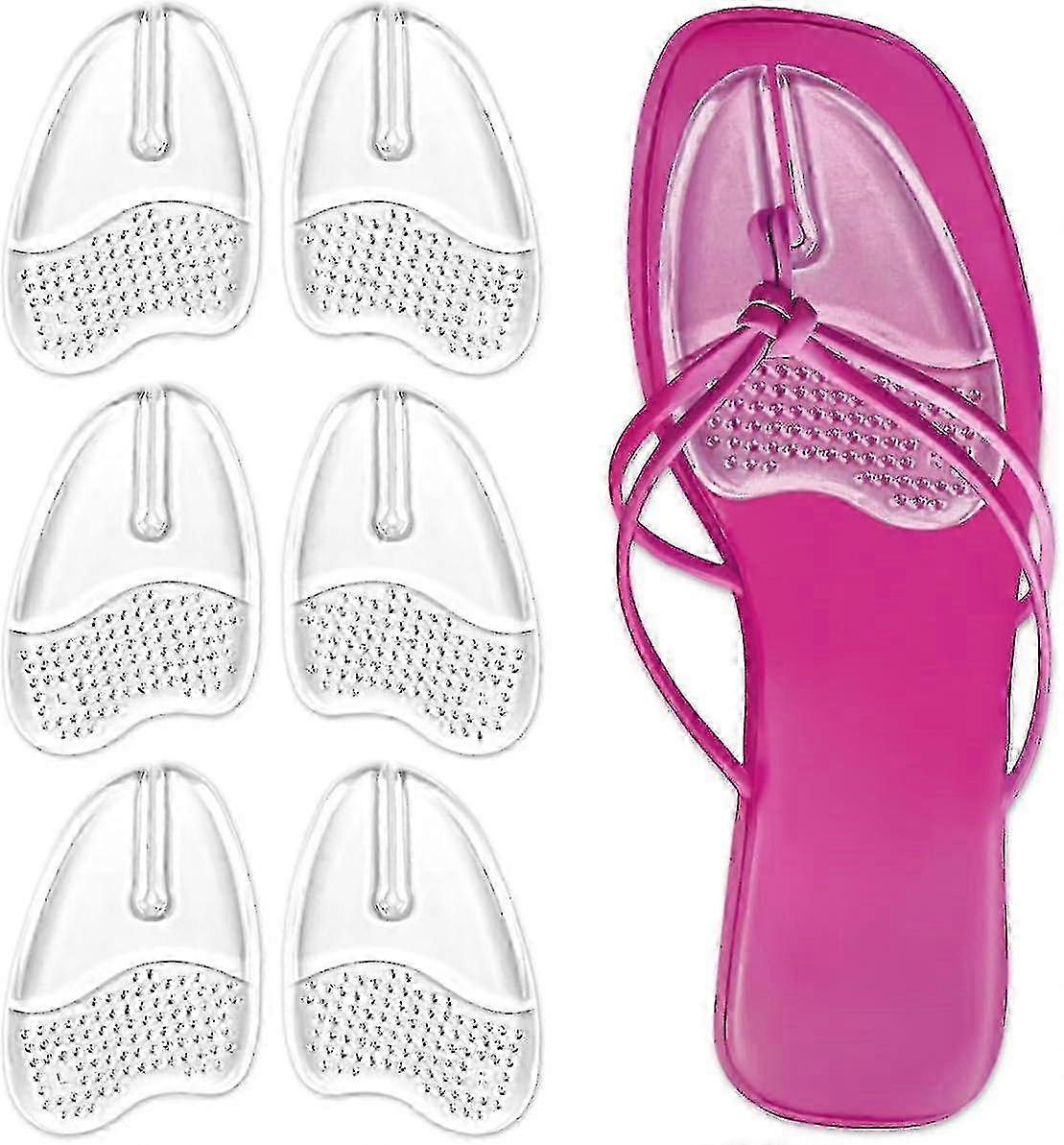 3 Pairs Metatarsal Pads For Flip Flops, Gel Metatarsal Pads For Flip-flops Thong Sandals, Forefoot Pads For Thong Sandal